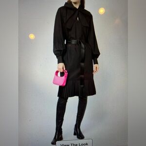 Brand new black belted Karl Lagerfeld dress with tags